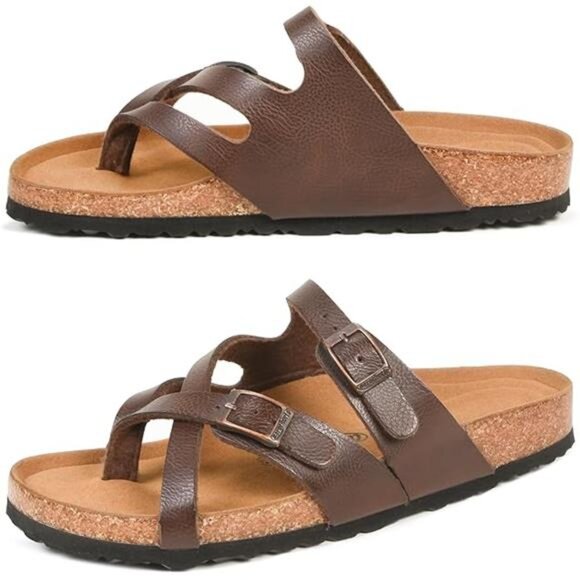 Womens Strappy Slip-On Modern Memory Foam Cushion Footbed Outdoor Adjustable - Picture 7 of 7